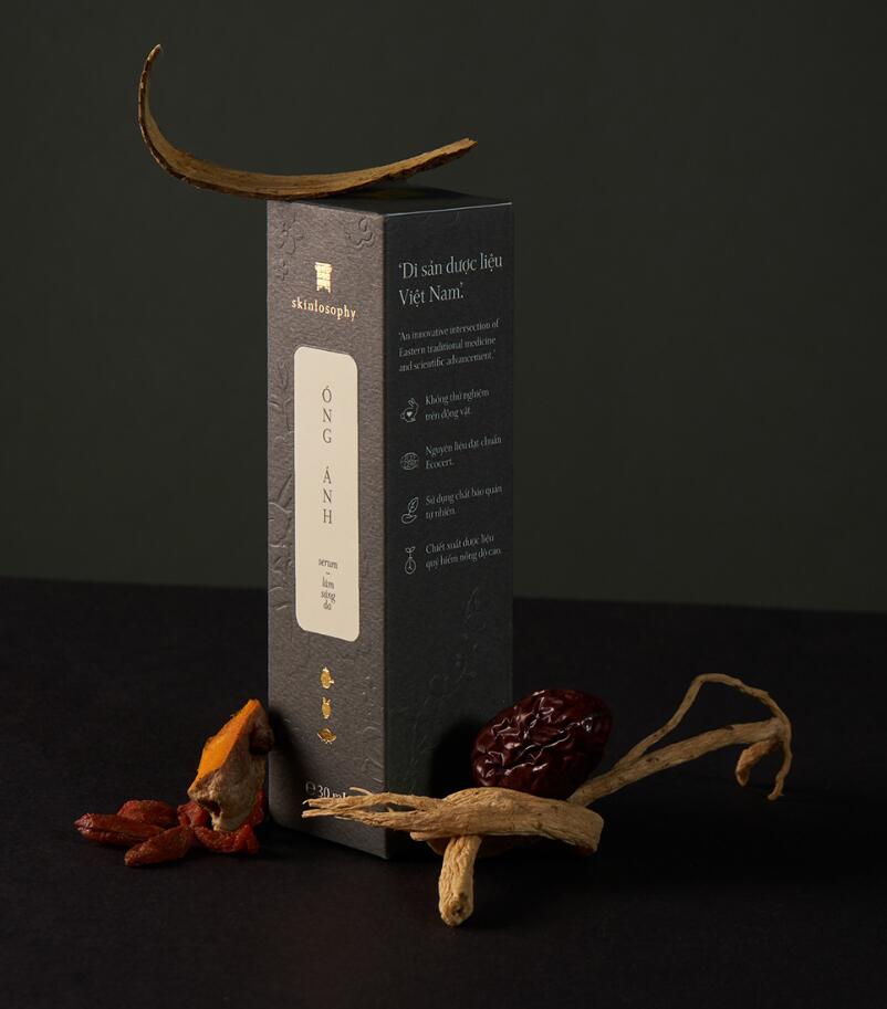 Skinlosophy 東方中藥草本化妝品包裝設計“金箔沖壓工藝” Skinlosophy 東方中藥草本化妝品包裝設計“金箔沖壓工藝”