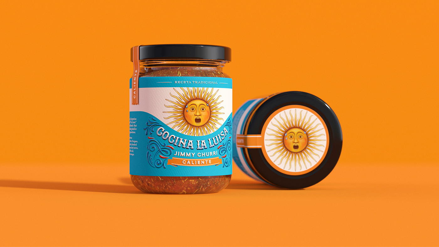 Cocina La Luisa 辣醬包裝設(shè)計“太陽公公”圖案