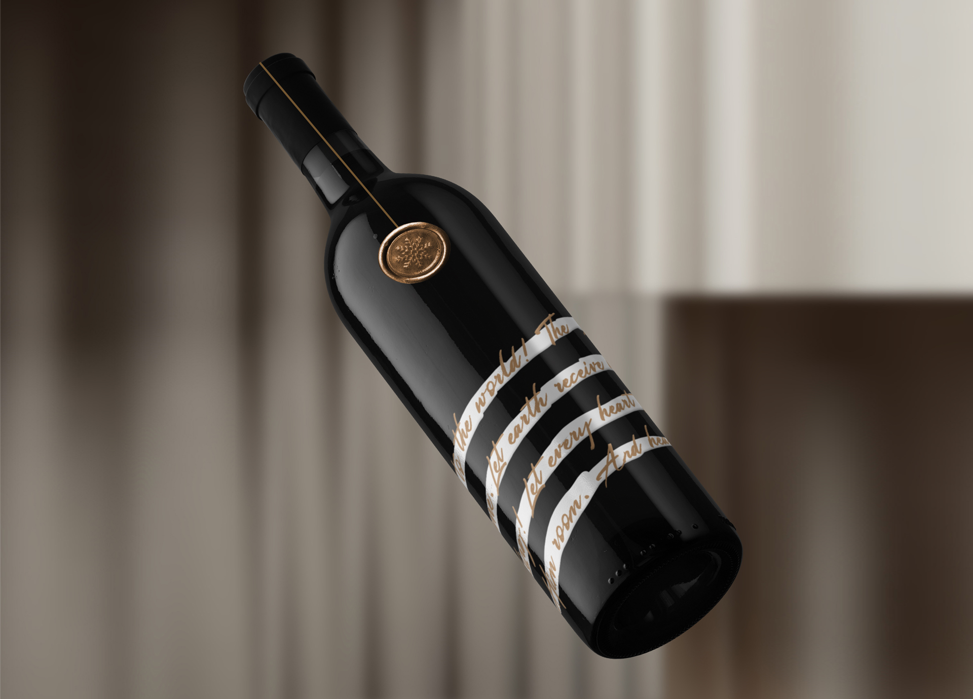 Nero Atelier葡萄酒包裝設(shè)計，優(yōu)雅與奢華的天使與星星圖案