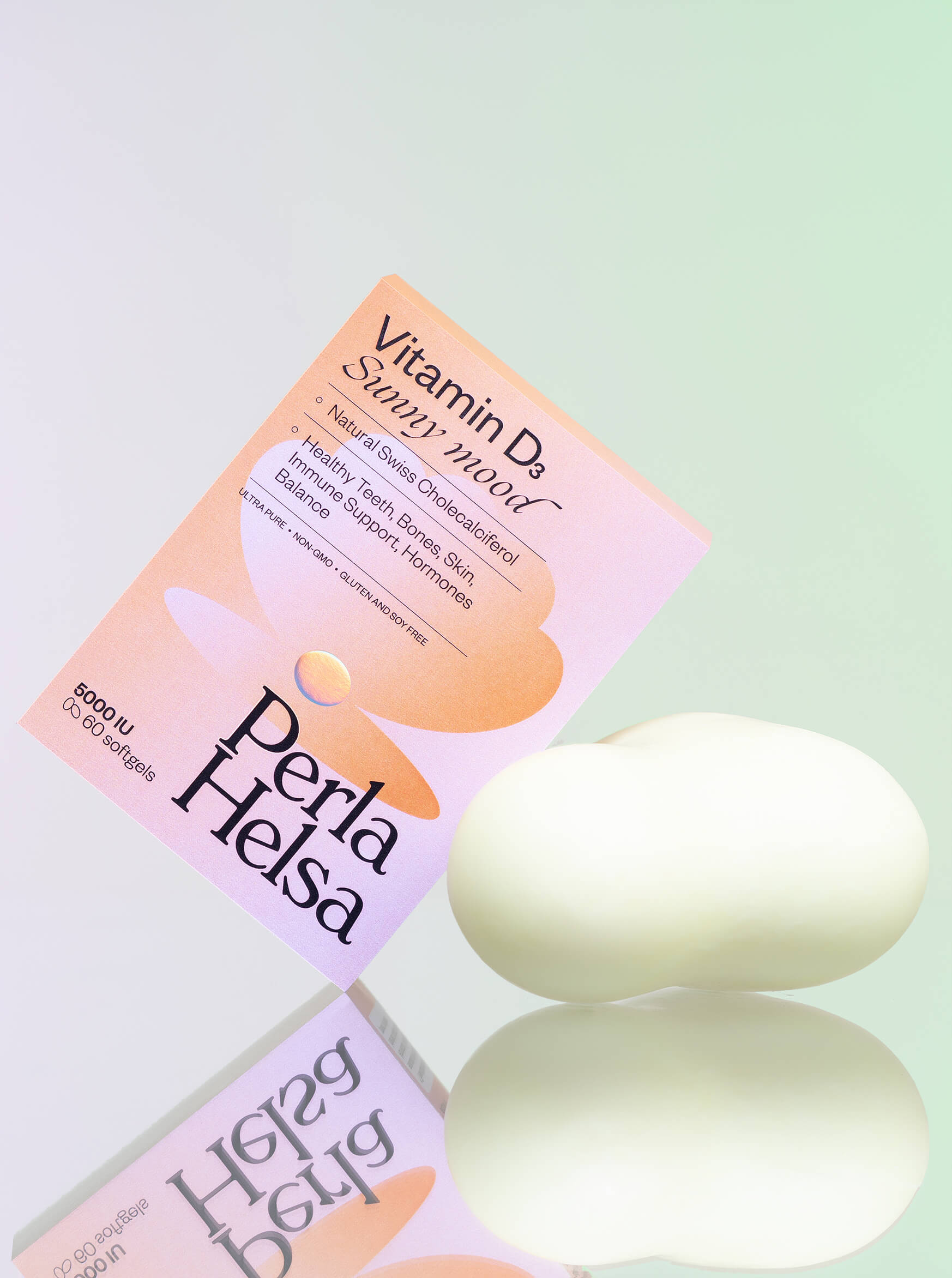 Perla Hesla膳食營養(yǎng)補(bǔ)充劑保健品包裝設(shè)計(jì)，貝殼珍珠元素+優(yōu)雅漸變設(shè)計(jì)