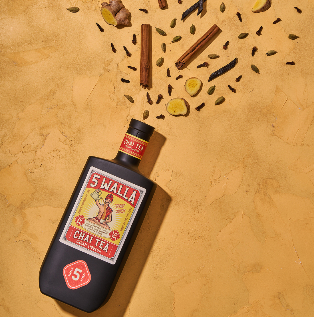 5 WALLA柴茶奶油利口養(yǎng)生酒包裝設(shè)計，源自印度火柴盒藝術(shù)插畫