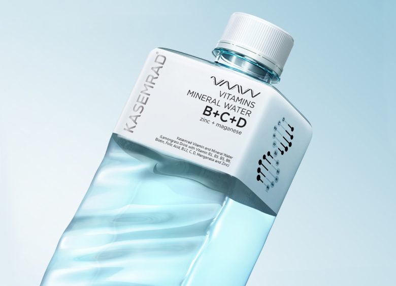 KASEMRAD天然維生素礦泉水溪流波紋瓶形設(shè)計(jì)包裝設(shè)計(jì)