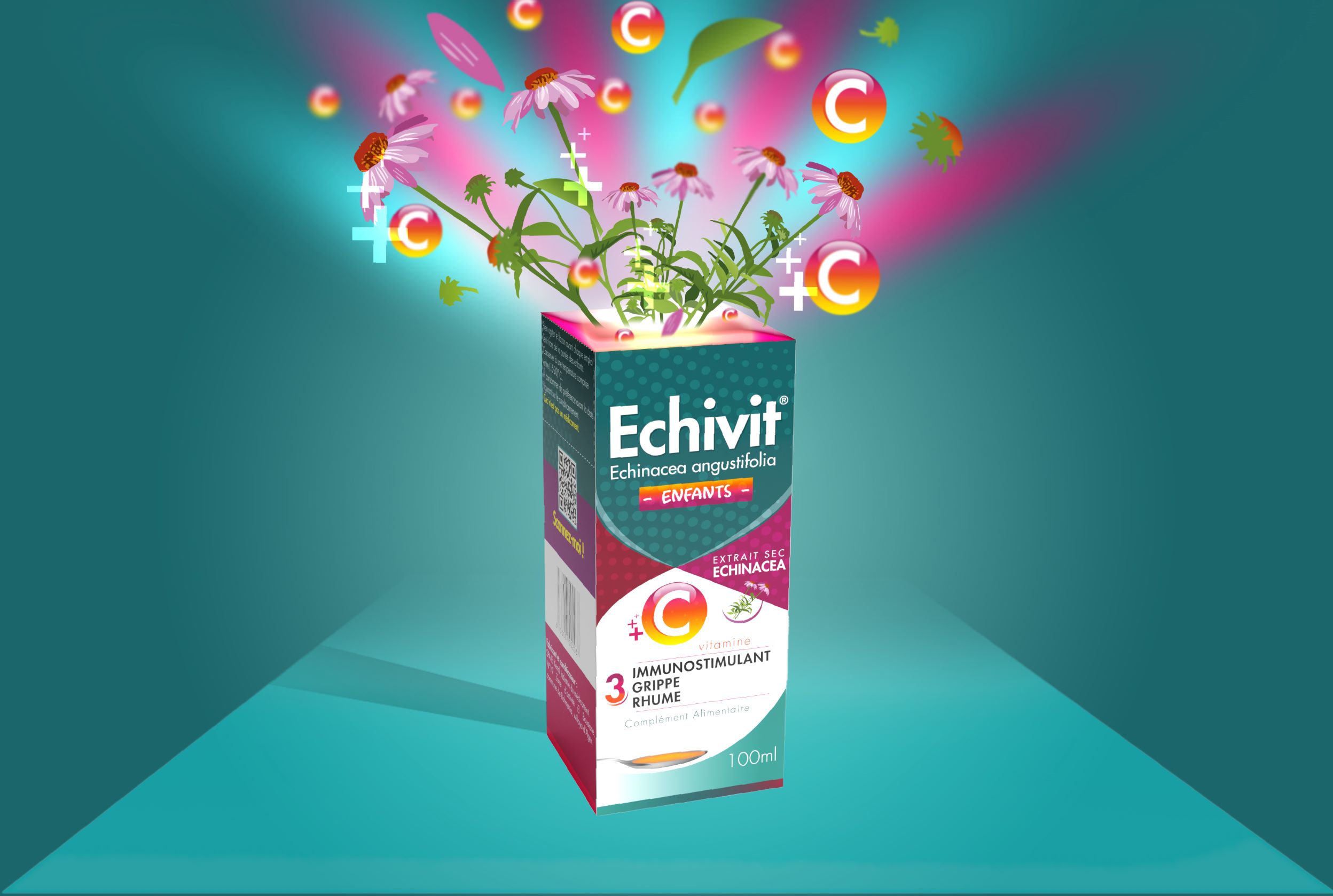 Ecivit OTC藥品包裝設(shè)計，突出品牌與交叉色塊版式