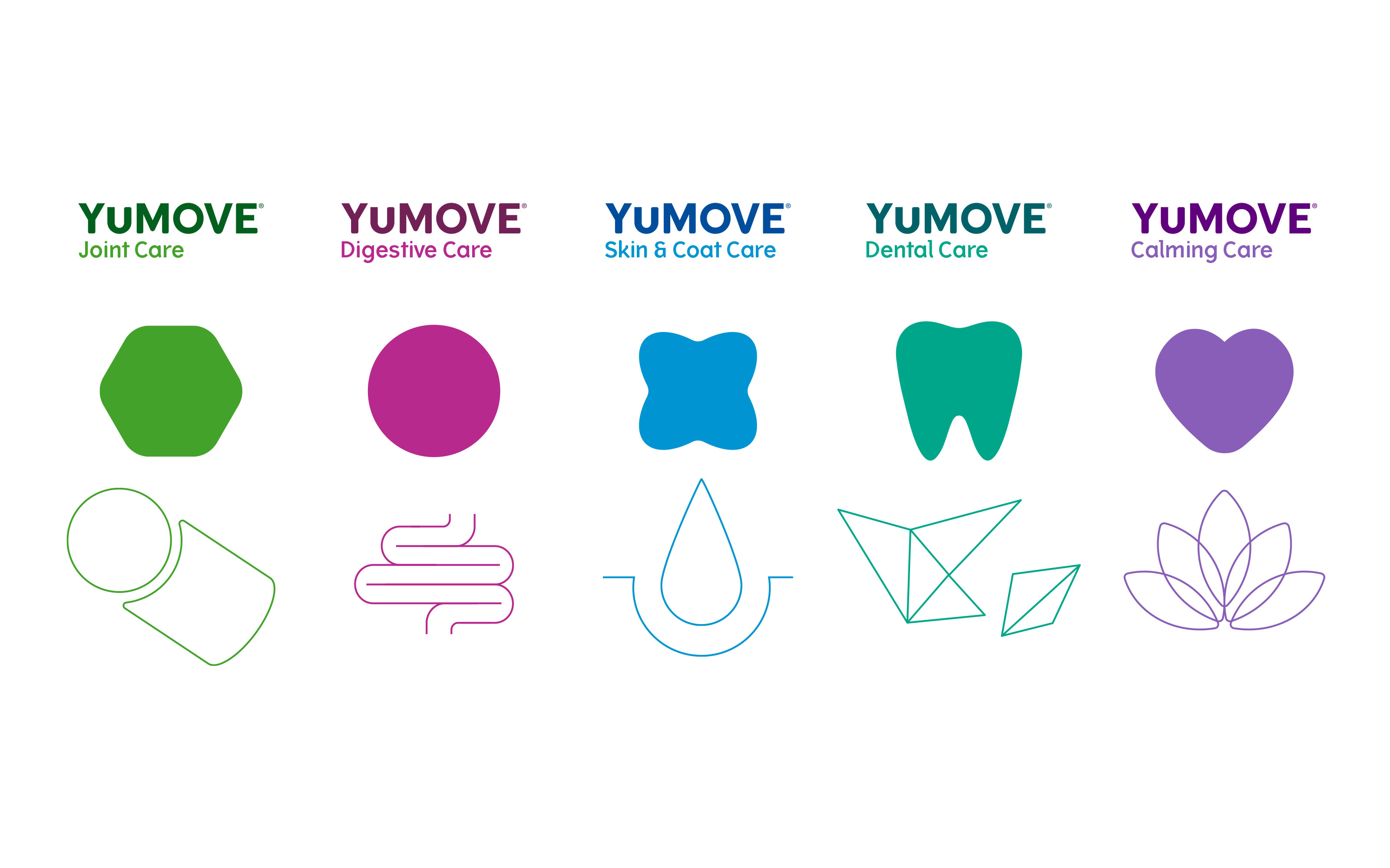 YuMOVE寵物護(hù)理品牌戰(zhàn)略策劃與系列產(chǎn)品包裝形象更新設(shè)計(jì)‘色塊+線條“