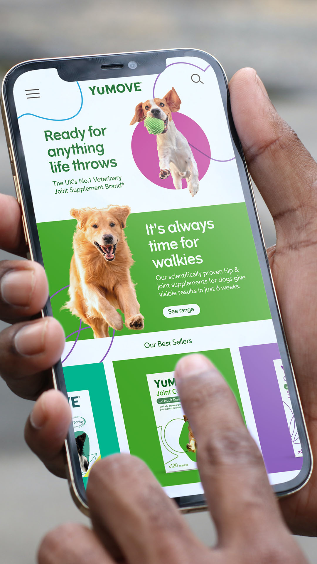 YuMOVE寵物護(hù)理品牌戰(zhàn)略策劃與系列產(chǎn)品包裝形象更新設(shè)計(jì)‘色塊+線條“-手機(jī)界面設(shè)計(jì)