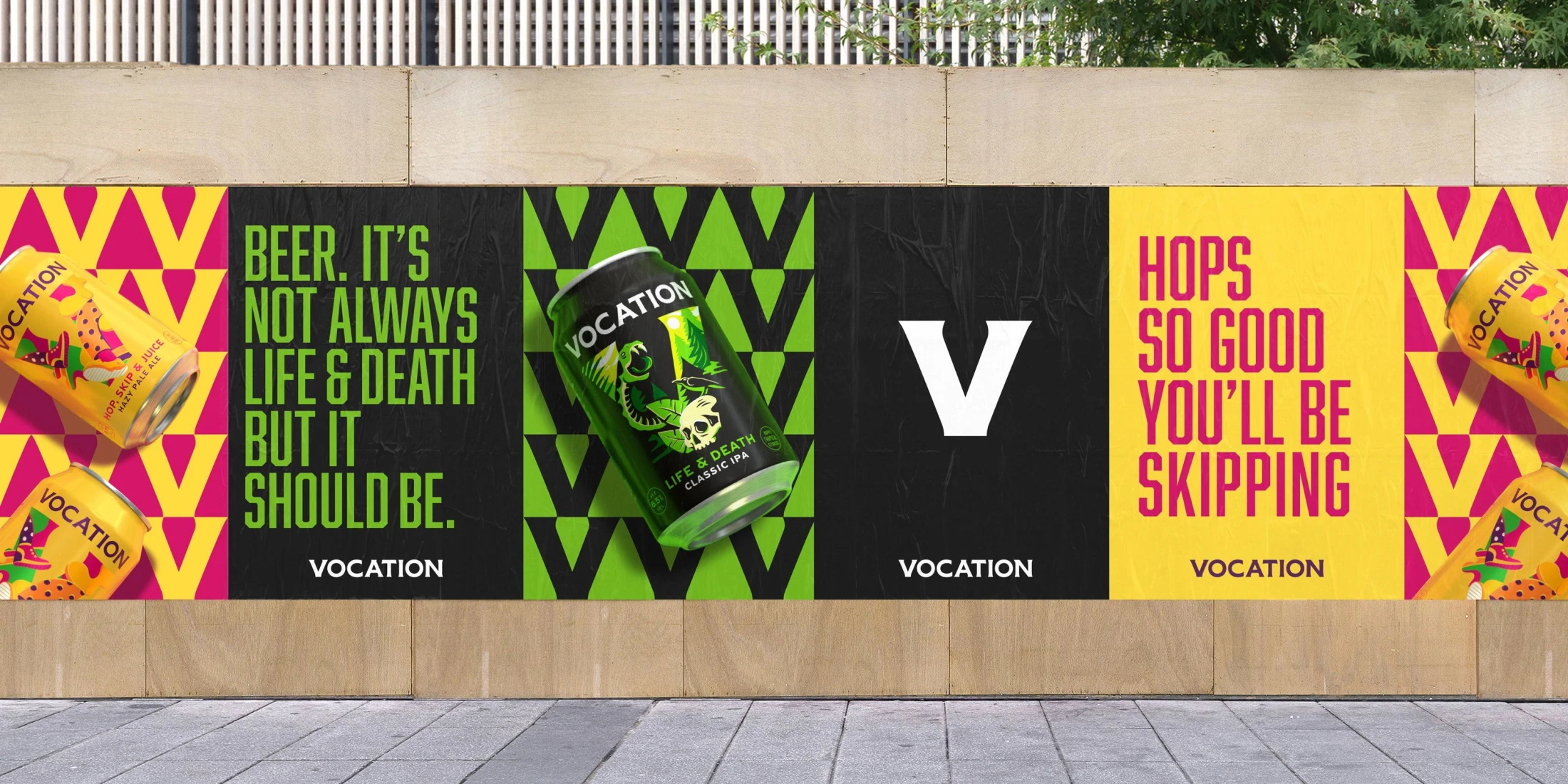 Vocation 手工啤酒包裝設(shè)計(jì)，V字母插畫品牌識別手法-廣告設(shè)計(jì)