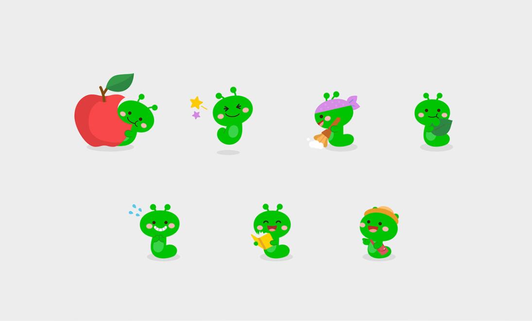 JUNIVER 幼兒園學校“毛毛蟲”吉祥物設(shè)計 JUNIVER 幼兒園學?!懊x”吉祥物設(shè)計