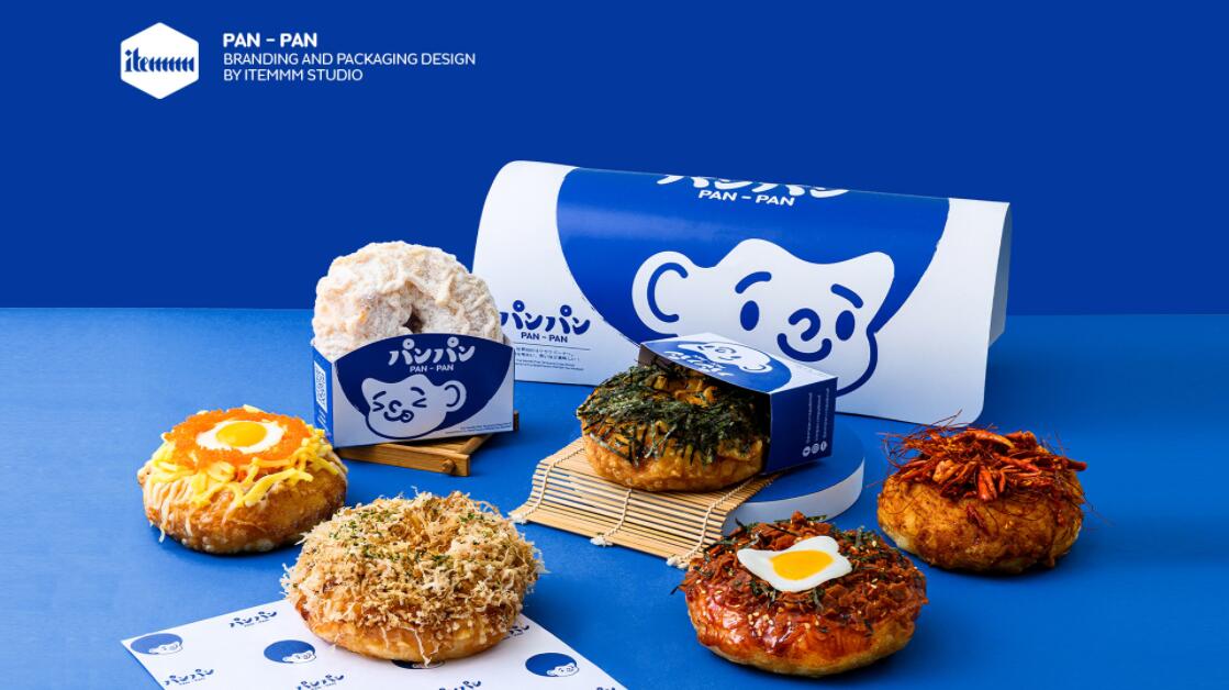 PANPAN油炸甜甜圈休閑食品品牌logo包裝設(shè)計(jì)“小男孩”吉祥物設(shè)計(jì)