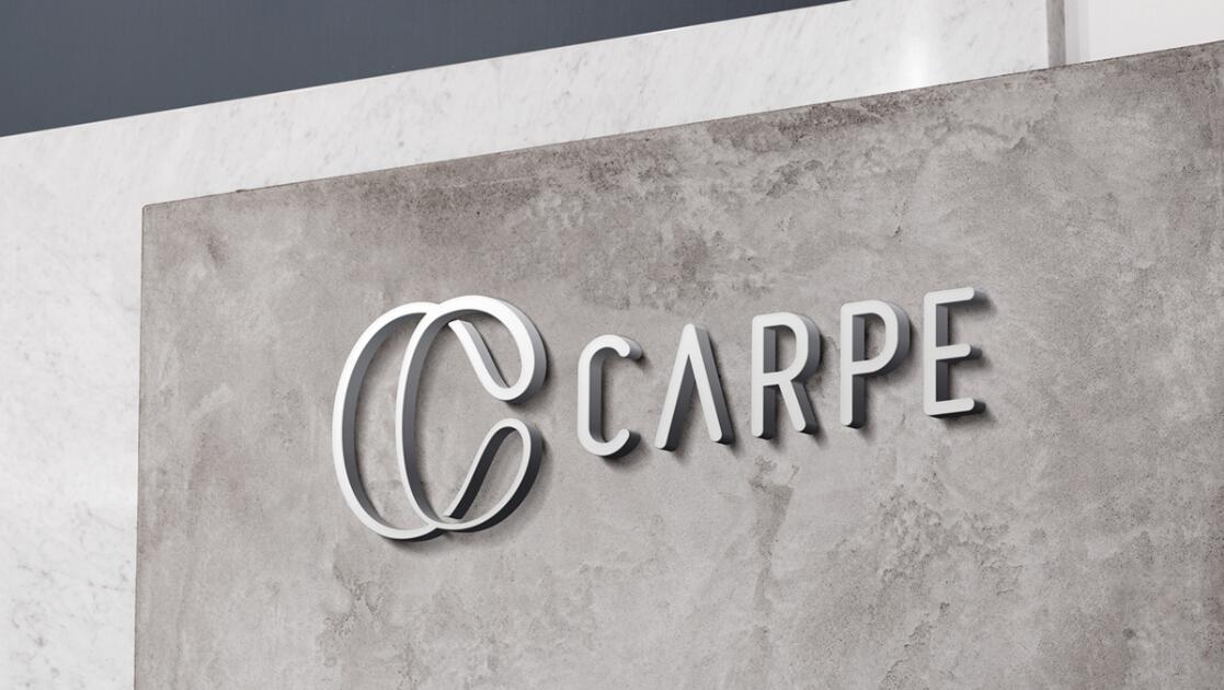 CARPE 醫(yī)療美容整形塑形醫(yī)院logo設計vi設計，線條字母c