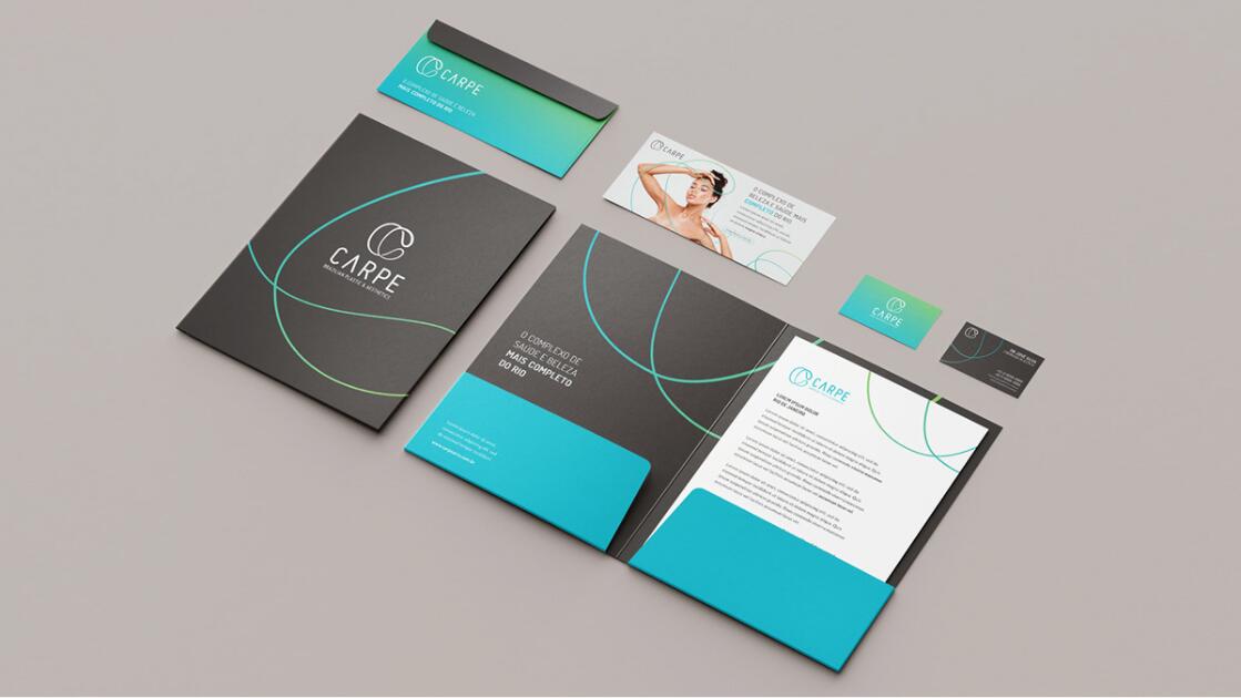 CARPE 美容整形塑形醫(yī)院logo設計vi設計，線條字母c