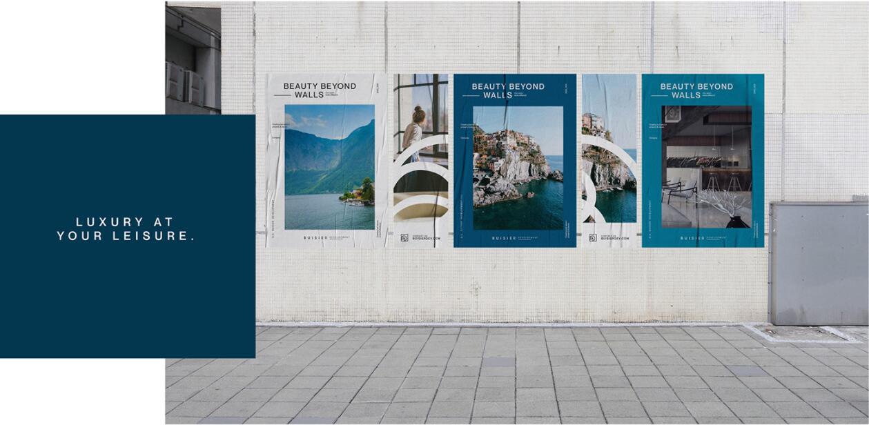 Buisier 別墅地產(chǎn)項(xiàng)目logo設(shè)計(jì)vi形象設(shè)計(jì)，B+D字母+方框