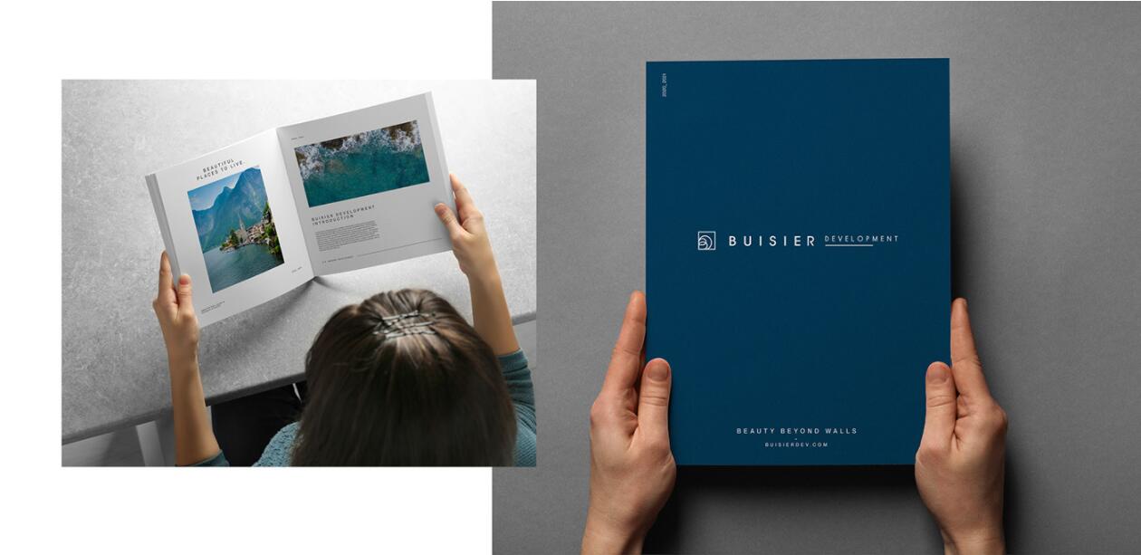 Buisier 別墅地產(chǎn)項(xiàng)目logo設(shè)計(jì)vi形象設(shè)計(jì)，B+D字母+方框