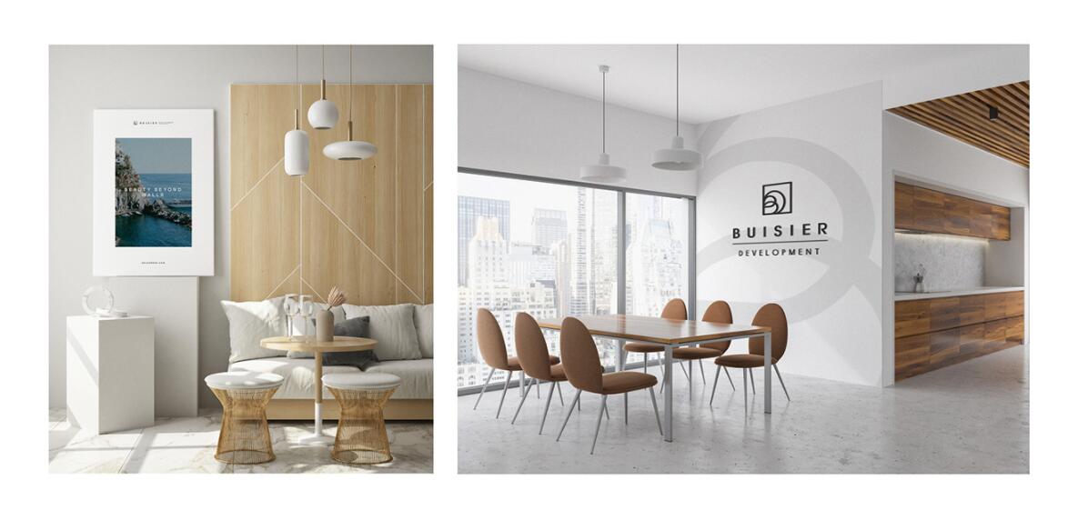 Buisier 別墅地產(chǎn)項(xiàng)目logo設(shè)計(jì)vi形象設(shè)計(jì)，B+D字母+方框