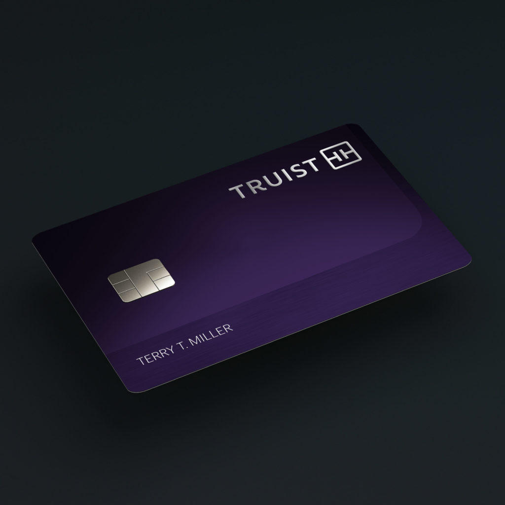 Truist 銀行金融品牌創(chuàng)建品牌命名logo設(shè)計(jì)vi設(shè)計(jì)，兩個(gè)字母T+圓角方形版式