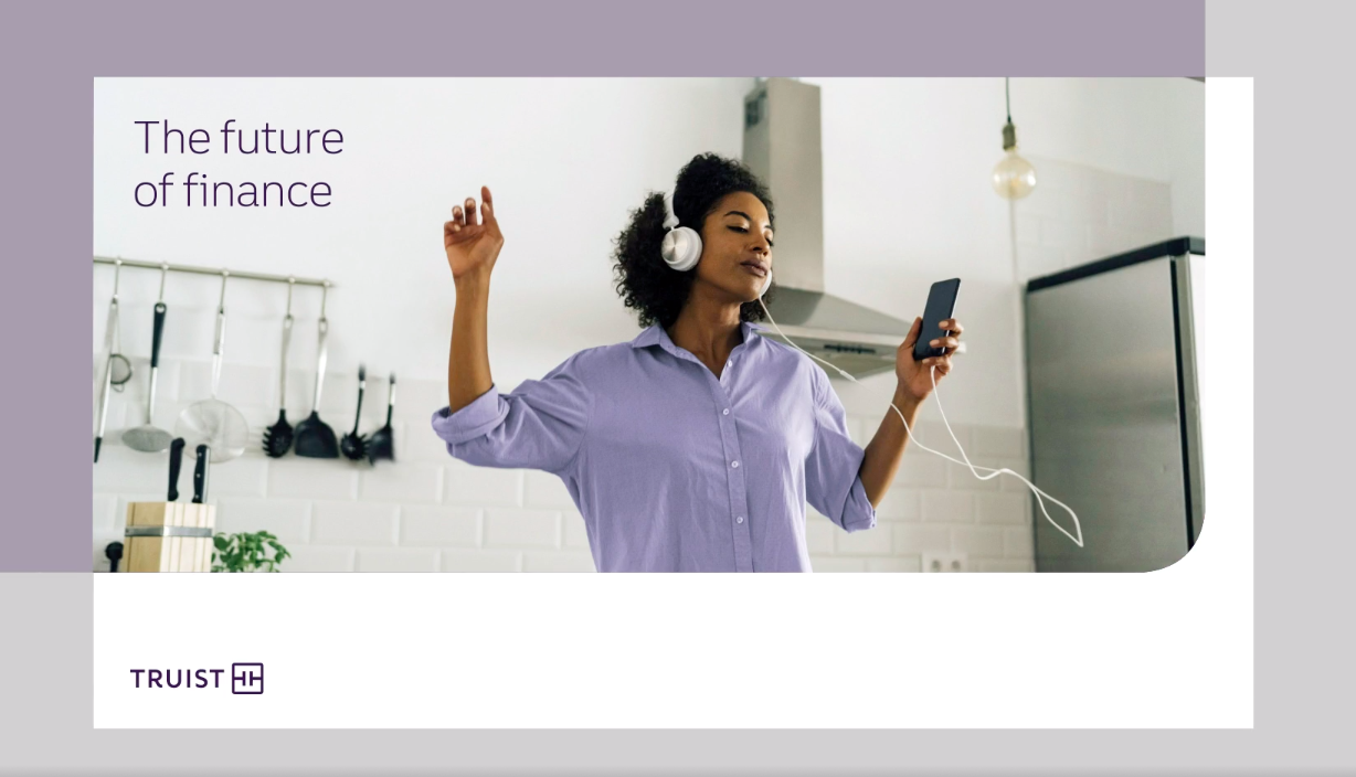 Truist 銀行金融品牌創(chuàng)建品牌命名logo設(shè)計(jì)vi設(shè)計(jì)，兩個(gè)字母T+圓角方形版式