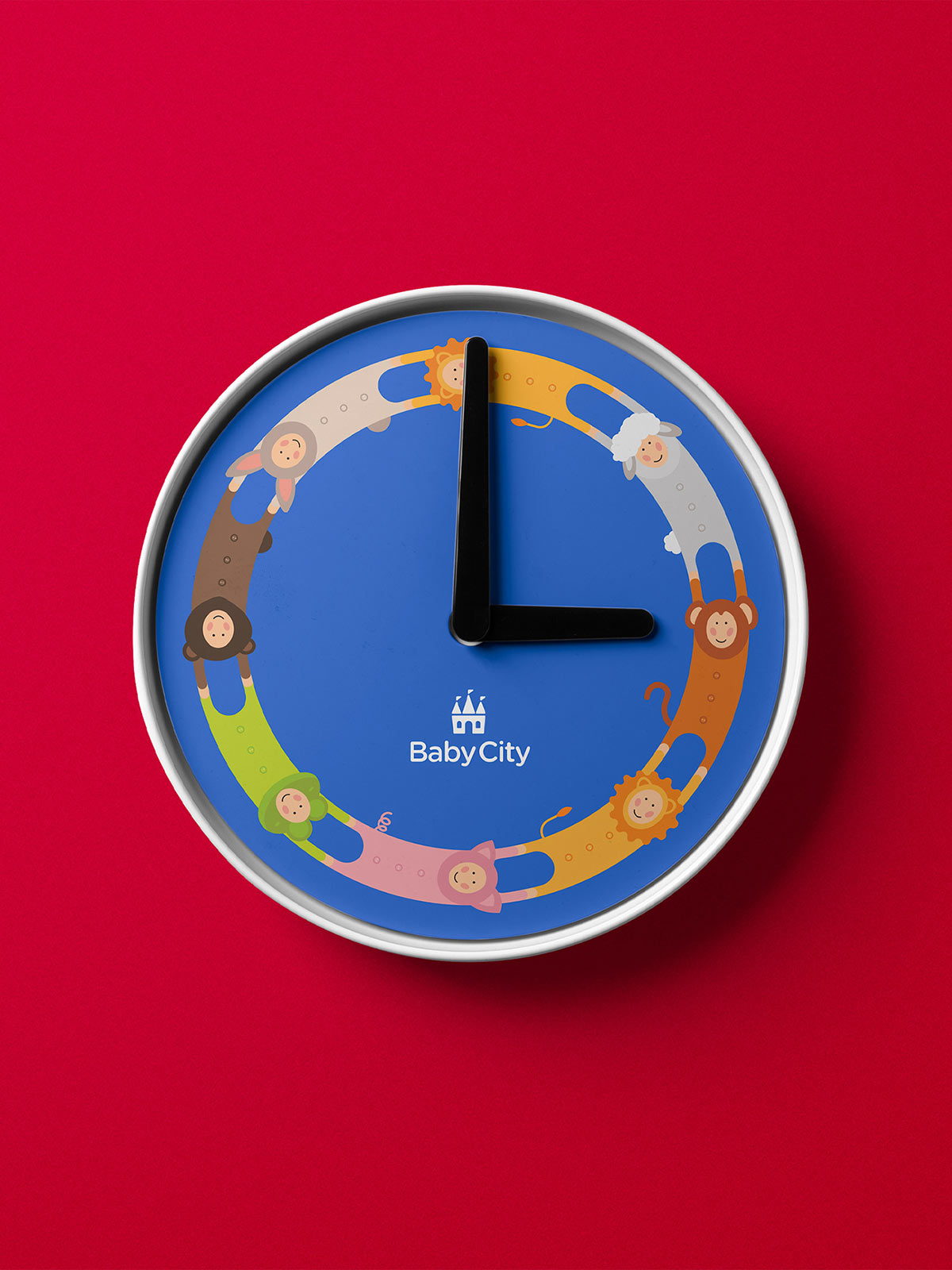 Baby City 嬰兒城嬰兒用品品牌vi設(shè)計(jì)，首尾相連的卡通人物視覺