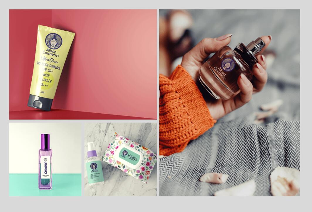 Alison艾 莉森化妝品品牌logo設(shè)計“女性頭像”圖案