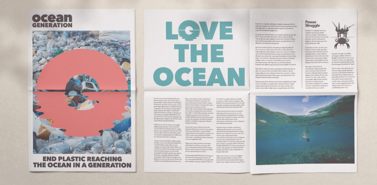 Ocean Generation海洋保護組織公益品牌形象設計與OG字母logo設計