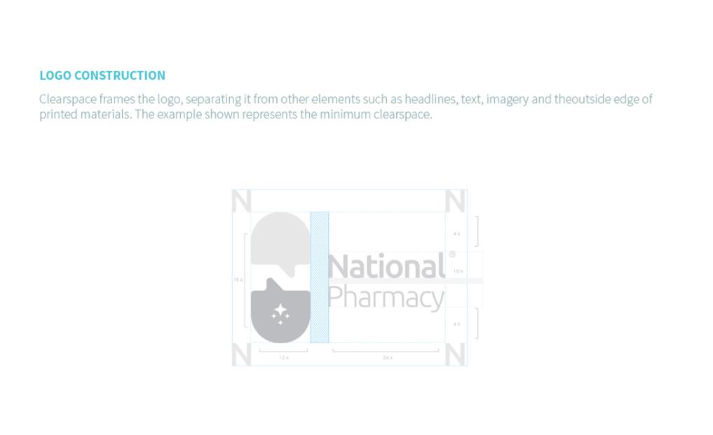 National Pharmacy 生物醫(yī)藥制藥公司logo設(shè)計“字母N切割膠囊“圖形