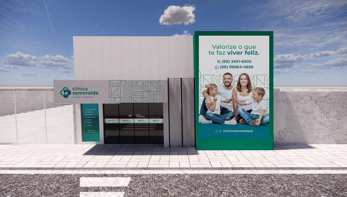 Esmeralda 保健診所醫(yī)院logo設計vi設計，醫(yī)療十字、膠囊與愛心元素