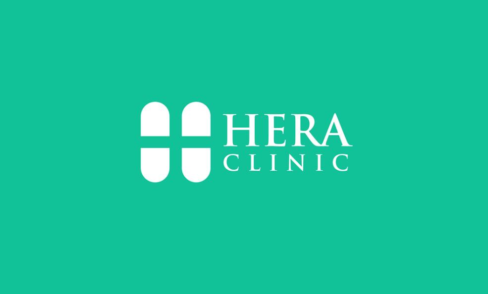 Hera Clinic 赫拉診所醫(yī)院logo設(shè)計vi設(shè)計，H字母+十字