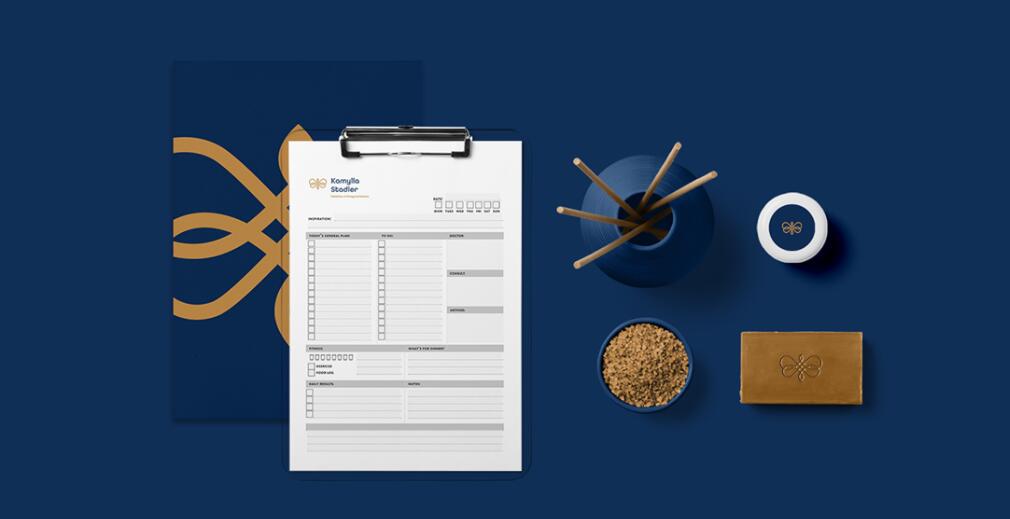 Kamylla 醫(yī)療美容健康減肥診所logo設(shè)計(jì)vi設(shè)計(jì)，蝴蝶蛻變概念