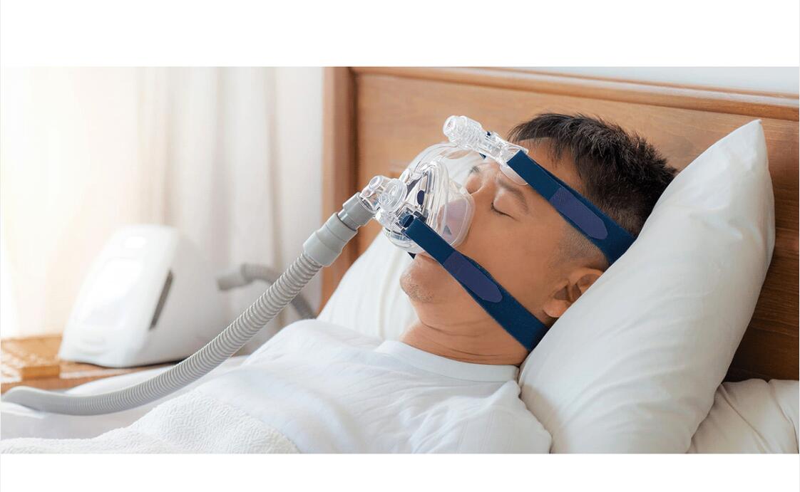 CPAP+睡眠呼吸暫停通氣治療醫(yī)療設備品牌logo設計視覺形象vi設計“圓點氣流”圖案