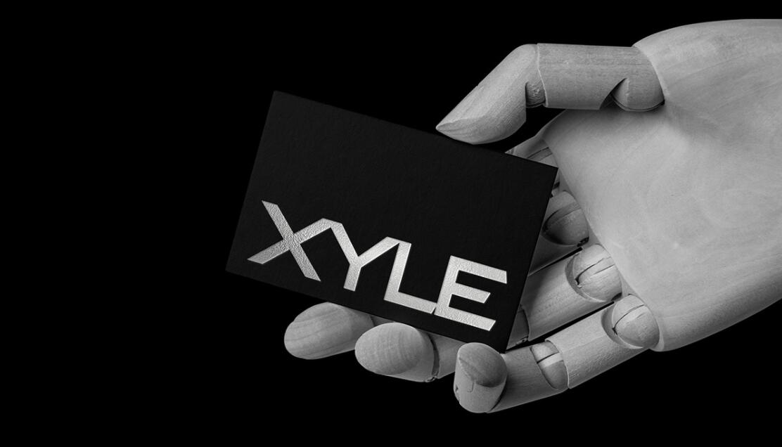 Xyle建筑設(shè)計(jì)公司logo設(shè)計(jì)品牌形象vis設(shè)計(jì)，x磚塊logo與超酷黑白漸變vi風(fēng)