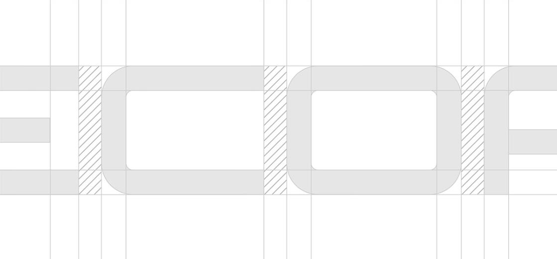 Recore 航運(yùn)公司logo設(shè)計(jì)vi設(shè)計(jì)，雙線條“R”字母與藍(lán)灰配色