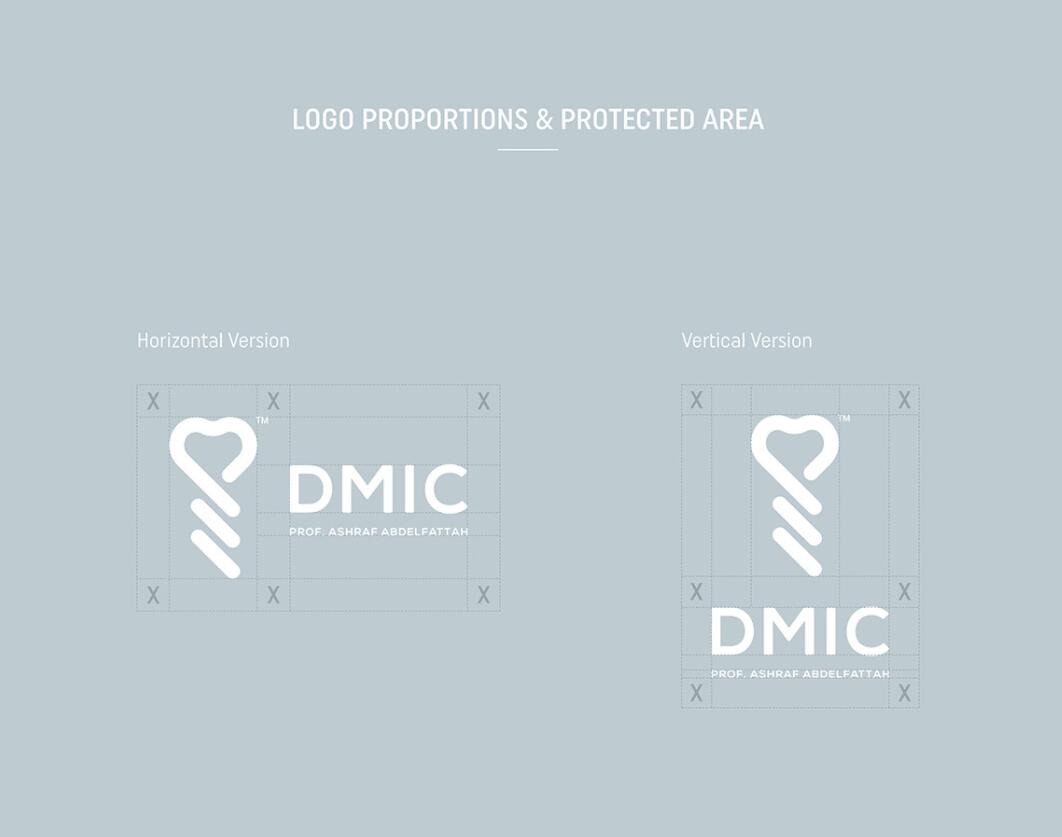 DMIC 亞科診所品牌logo-vi設(shè)計(jì)，明亮輕藍(lán)紫色搭配略灰色
