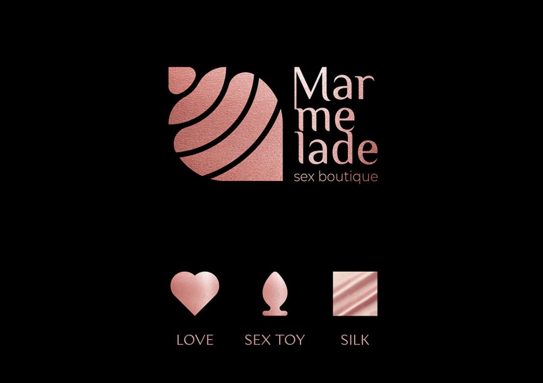 Marmelade 成人性用品品牌logo設(shè)計vi設(shè)計，神秘誘惑風格