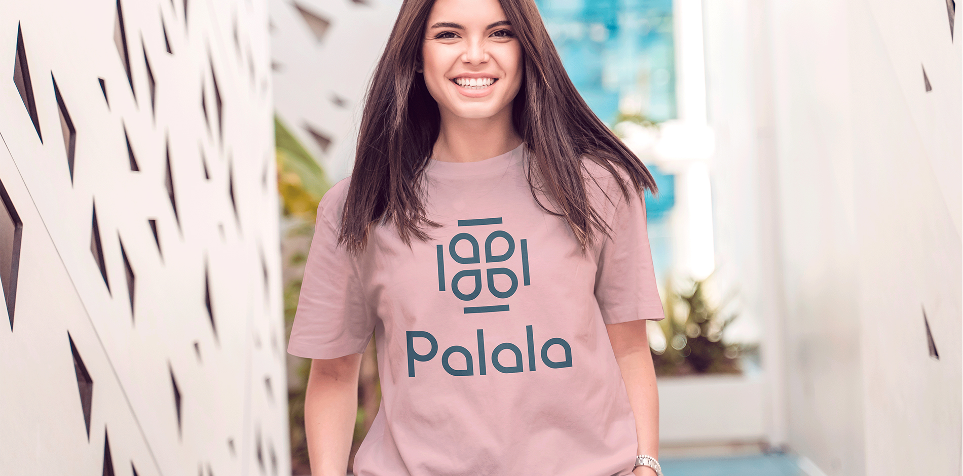 Palala瘦身減肥產(chǎn)品與服務(wù)工作室品牌logo設(shè)計形象vi設(shè)計,方形花朵高識別風(fēng)格