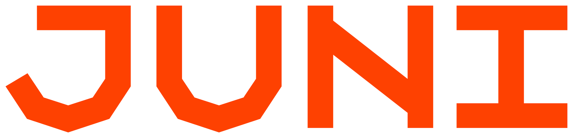 Juni金融科技初創(chuàng)公司logo設計品牌形象vi設計,源自多米諾骨牌粗線條色塊核心視覺