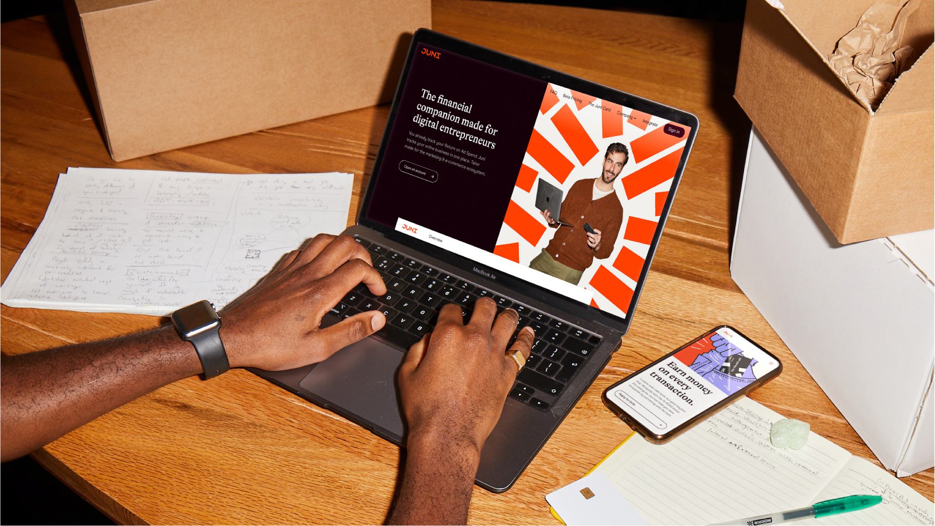 Juni金融科技初創(chuàng)公司logo設計品牌形象vi設計,源自多米諾骨牌粗線條色塊核心視覺-網(wǎng)站設計