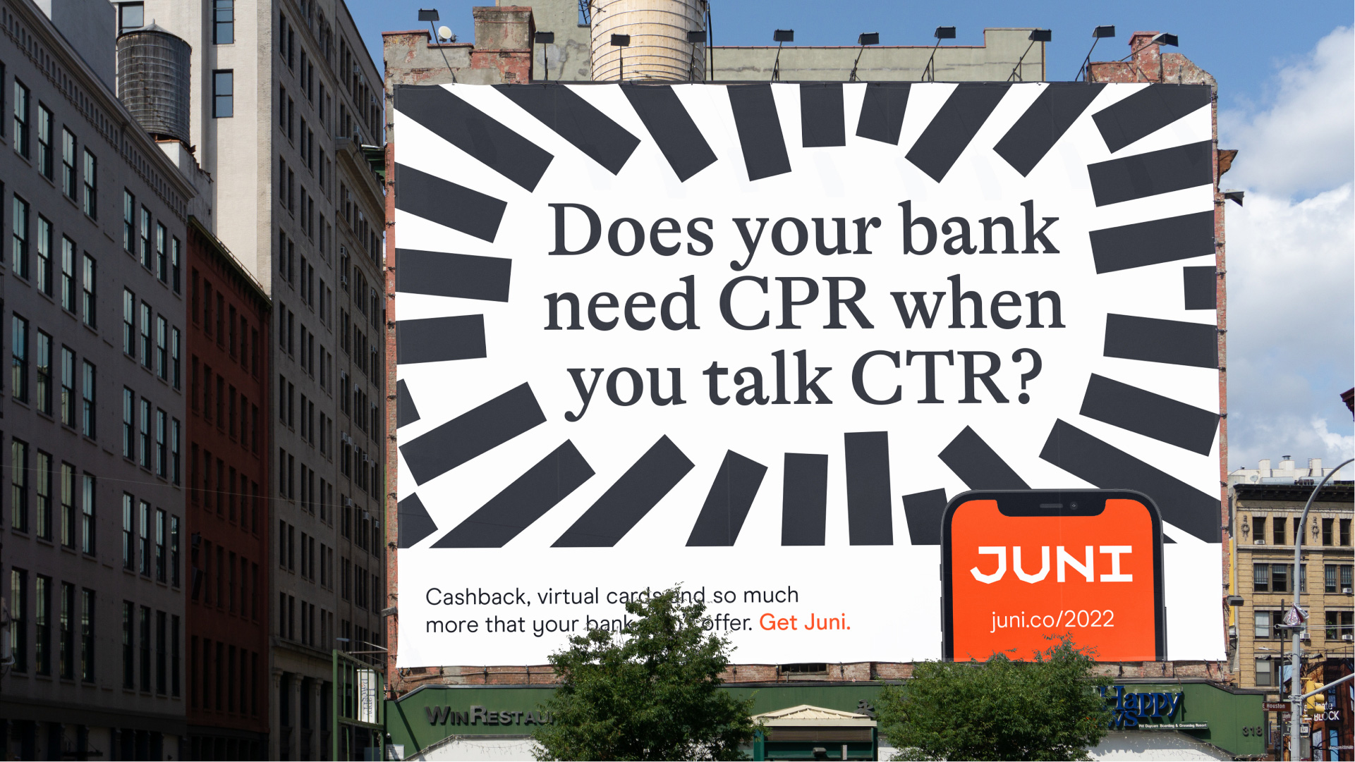 Juni金融科技初創(chuàng)公司logo設計品牌形象vi設計,源自多米諾骨牌粗線條色塊核心視覺-戶外廣告