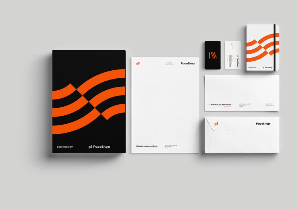 Paco進(jìn)出口電子數(shù)碼商品商店品牌logo設(shè)計(jì)vi設(shè)計(jì)“線條國(guó)旗”核心視覺(jué)元素