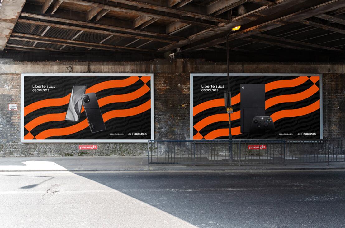 Paco Shop 進(jìn)口電子數(shù)碼商品商店品牌logo設(shè)計vi設(shè)計“線條國旗”元素