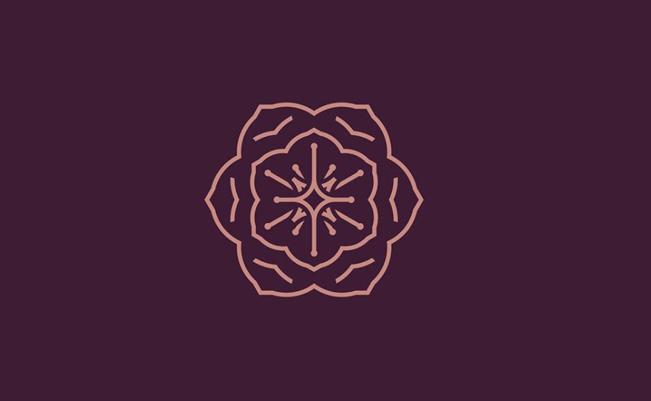 Espa?o Dermato 皮膚病醫(yī)療診所及醫(yī)美醫(yī)院logo設(shè)計(jì)vi設(shè)計(jì)，桃花元素