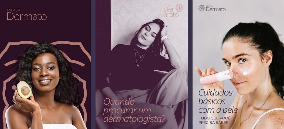 Espa?o Dermato 皮膚病醫(yī)療診所及醫(yī)美醫(yī)院logo設(shè)計(jì)vi設(shè)計(jì)，桃花元素