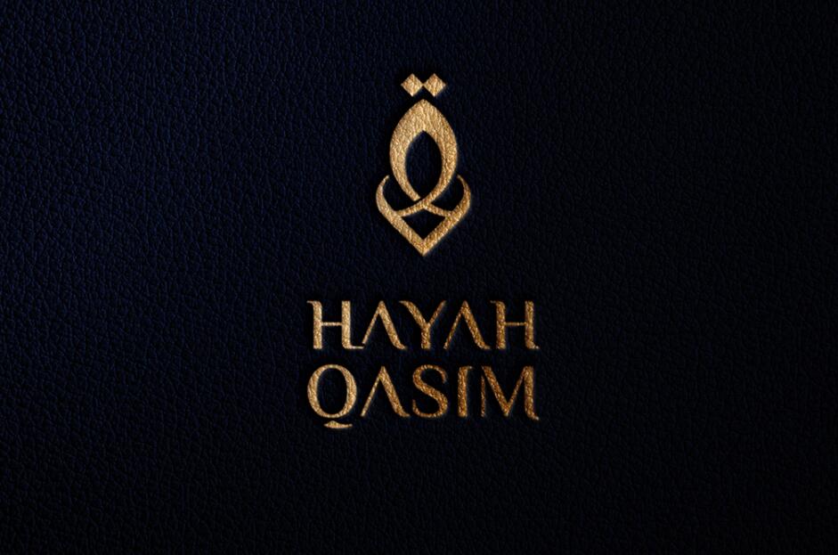 Hayah Qasim 微整形美容保健機(jī)構(gòu)logo設(shè)計(jì)vi設(shè)計(jì)，優(yōu)雅藝術(shù)尊貴風(fēng)格