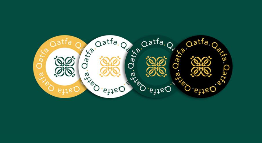 Qatfa 蜂蜜在線商店對(duì)稱Q字母logo設(shè)計(jì)