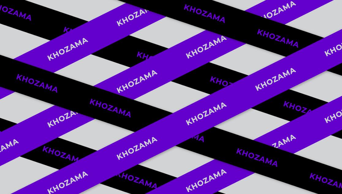 Khozama數碼科技電子產品在線商店品牌logo設計vi設計，“字母k+電路”圖案