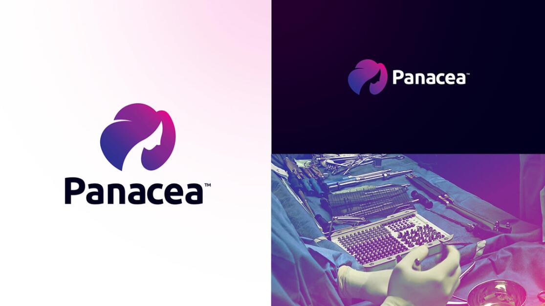 Panacea 女性體型矯正健康美容整理護理醫(yī)院logo設(shè)計，女神輪廓圖形