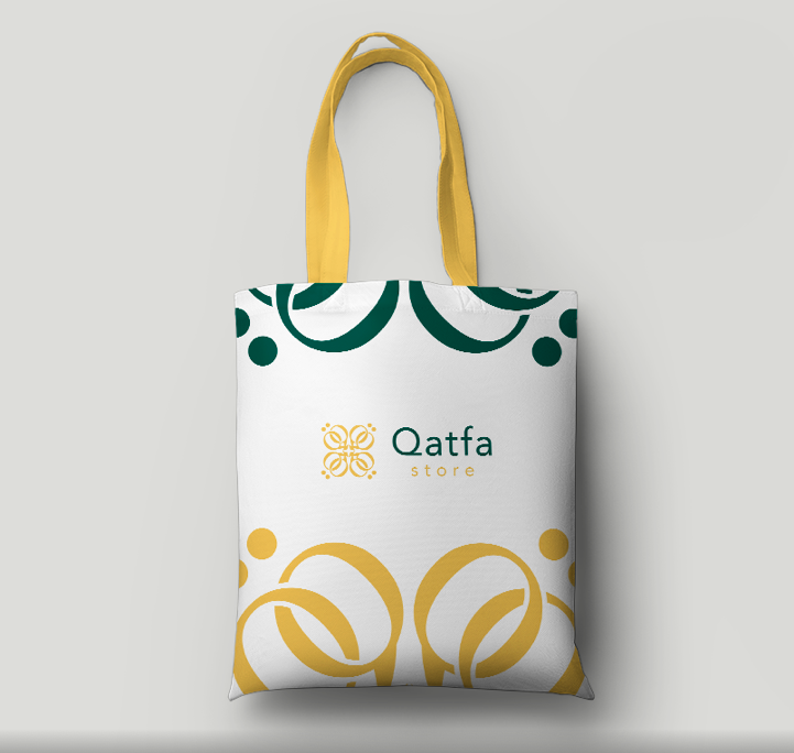 Qatfa 蜂蜜在線商店對(duì)稱Q字母logo設(shè)計(jì)
