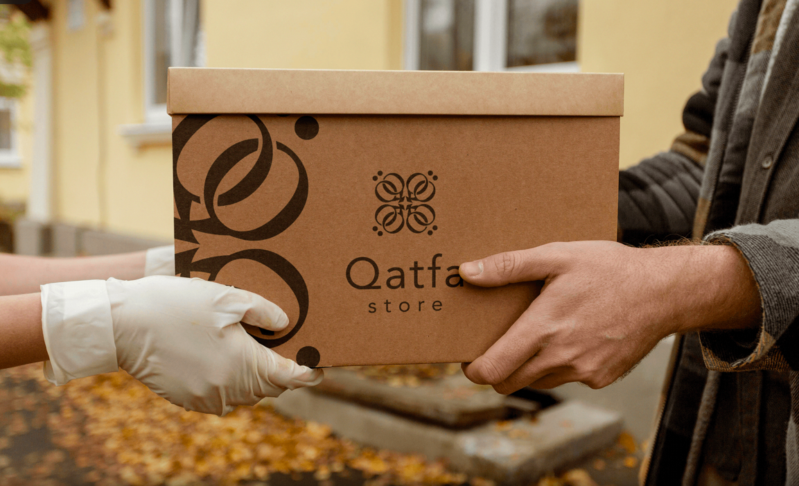 Qatfa 蜂蜜在線商店對(duì)稱Q字母logo設(shè)計(jì)