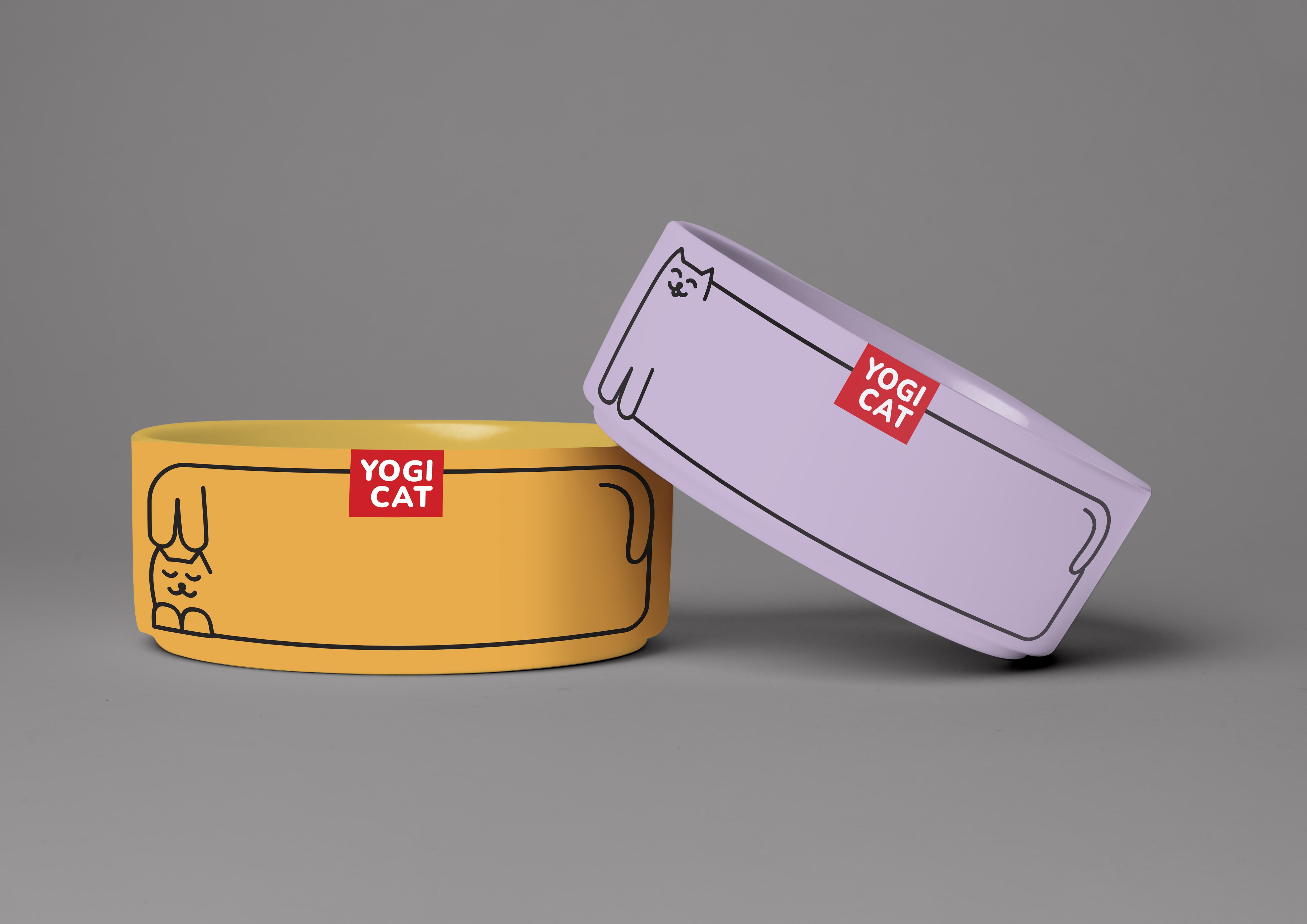 寵物食品包裝：Yogi Cat 貓咪濕糧包裝設(shè)計(jì)“極簡線條插畫”