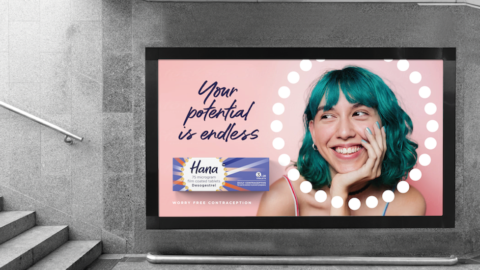OTC非處方藥HANA避孕藥品牌創(chuàng)建-視覺形象識別與logo包裝宣傳廣告設計