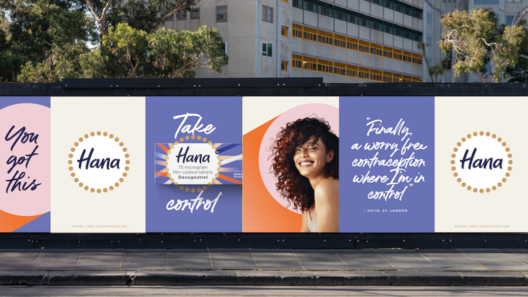 OTC非處方藥HANA避孕藥品牌創(chuàng)建-視覺形象識別與logo包裝宣傳廣告設計