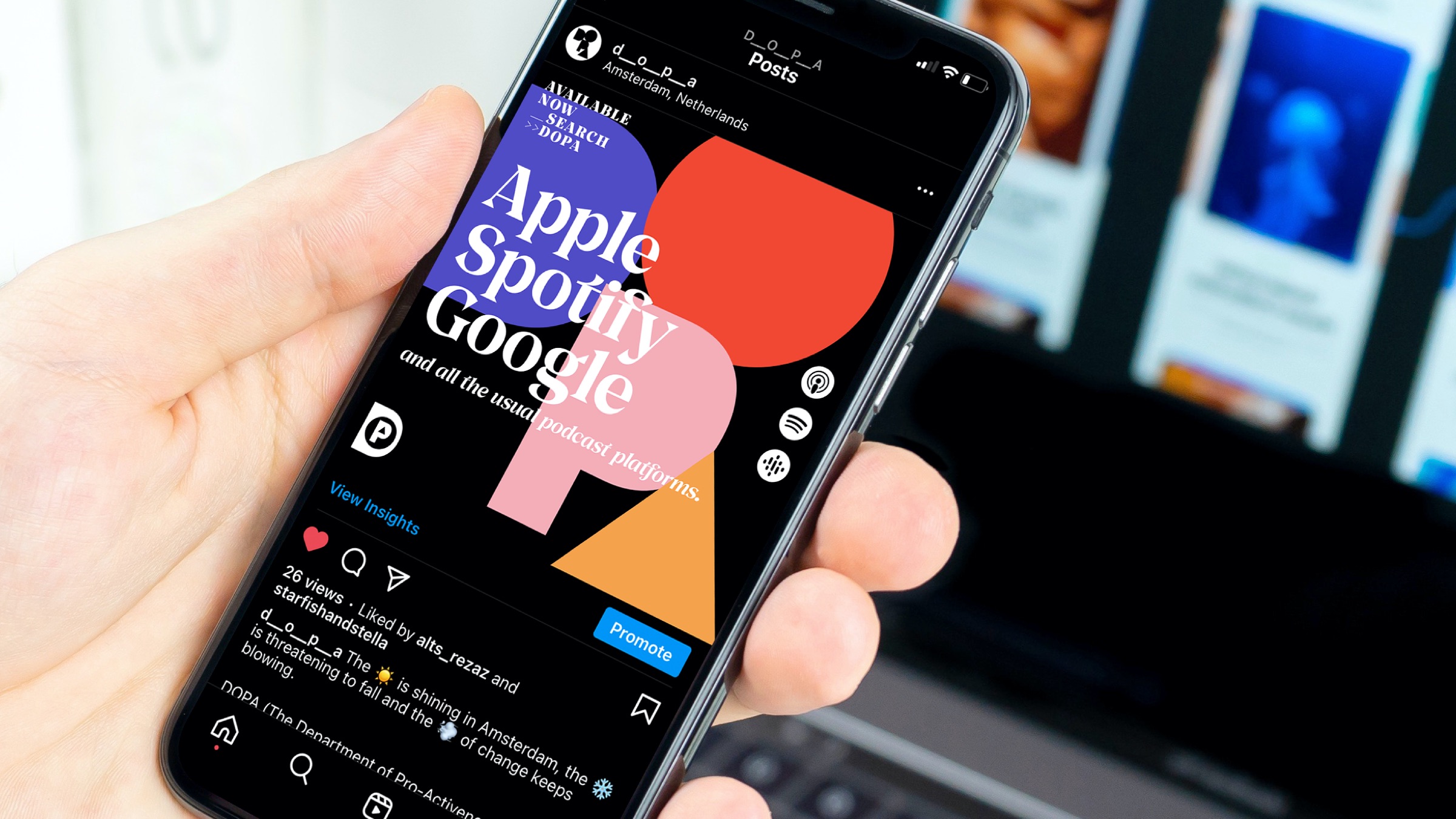 DOPA 健康播客平臺logo設(shè)計vi設(shè)計。幾何矢量風(fēng)格