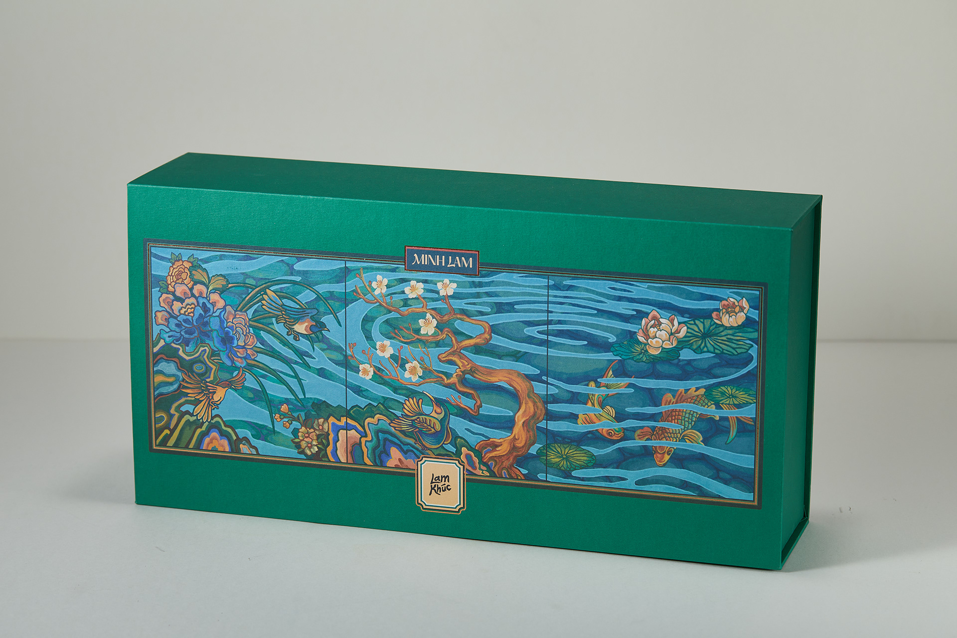 嵐曲越南茶葉包裝設(shè)計，借鑒中國古韻景物繪畫精髓